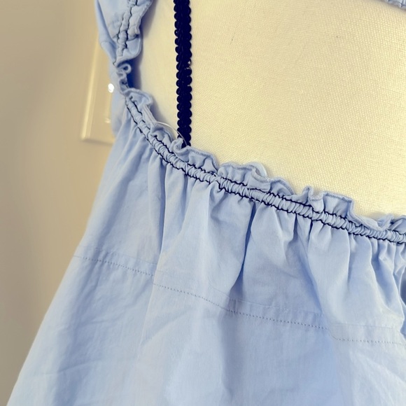 3.1 Phillip Lim Gathered Ruched Blue Cotton Dress Size 6 - Picture 11 of 14